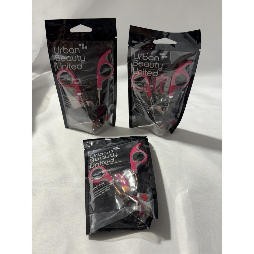 Urban Beauty United Eyelash Curler Lot of 3 New Sealed Pink